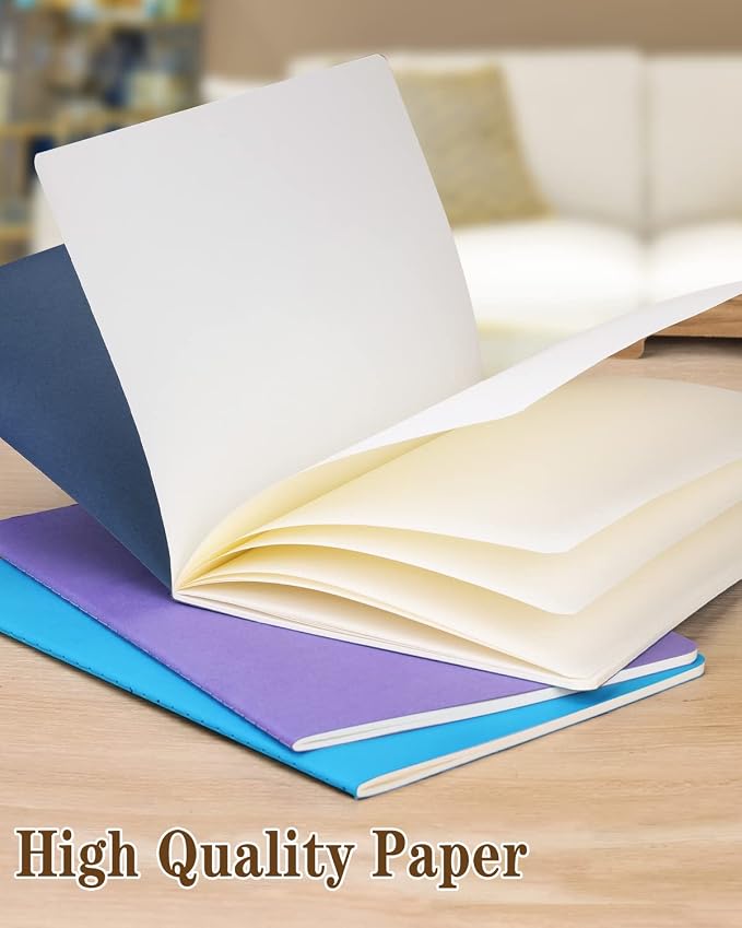 Gwybkq A5 Notebooks Bulk Blank Journals 16 Packs(5.5x8.3), Travel in Bulk Colorful Soft Cover, Sketchbook with No Lines Writing Diary Subject Notebooks Planner 30 Sheets/60 Pages