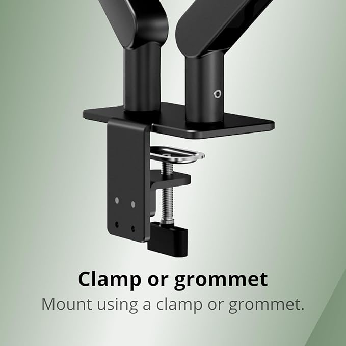 AOC Dual Monitor Stand Arm Desk Mount for 17-34 Inch Monitors, AM420G | Support 4.4-19.8 lbs, Mechanical Spring, C-Clamp & Grommet Mount, Height Adjust, Full Motion, VESA 75x75/100x100