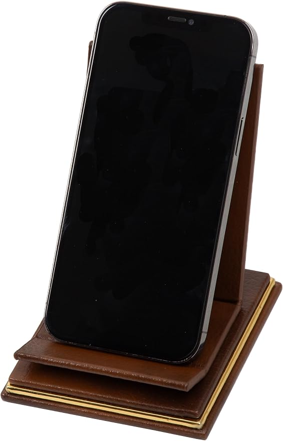 Cloud Luxury Leather Desk Set – 10 Piece Executive Desk Organizer with Desk Pad, Double Document Tray, Pen Holder, Memo Holder, Business Card Holder & Phone Stand – Gold Office Accessories (Tan)