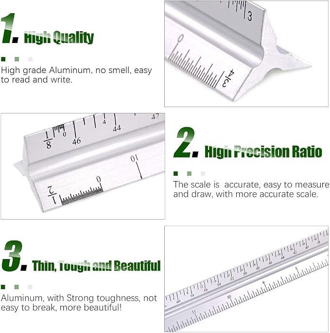 Keadic 12Pcs Geometric Drawings Templates, Geometry Ruler Plastic, Clear Shape Template Yellow Architect Scale Measuring Ruler Drafting Stencils Measuring Tools for Designing and Building
