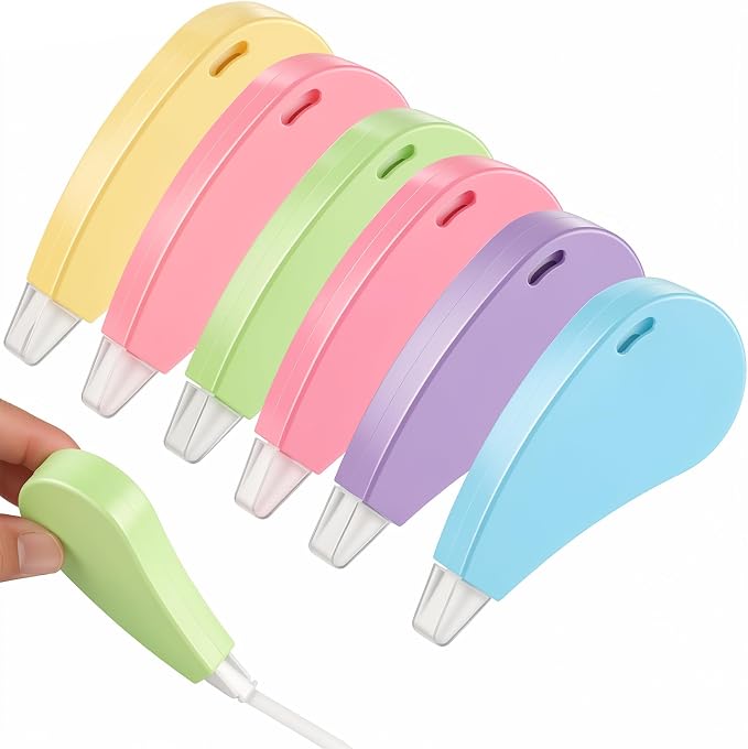 BESARME 12 Pack Correction Tape - Macaron Colors 19.69 Ft Each Correction Tape Roller for Students & Office Supplies