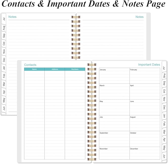 2026-2027 Appointment Book & Planner - 2026-2027 Daily Hourly Planner from July 2026 - June 2027, Weekly Appointment Book with 30-Minute Interval, Medium 6.4" x 8.5", Flower-A