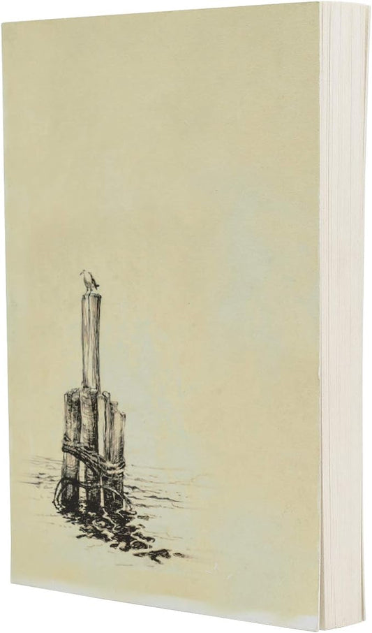 LayFlat Sketchbook - 3.75 x 5.3 Inches - Seagull Blank Note Book, 64 Sheets, Thick 100gsm Paper, for Drawing, Sketching, and journaling