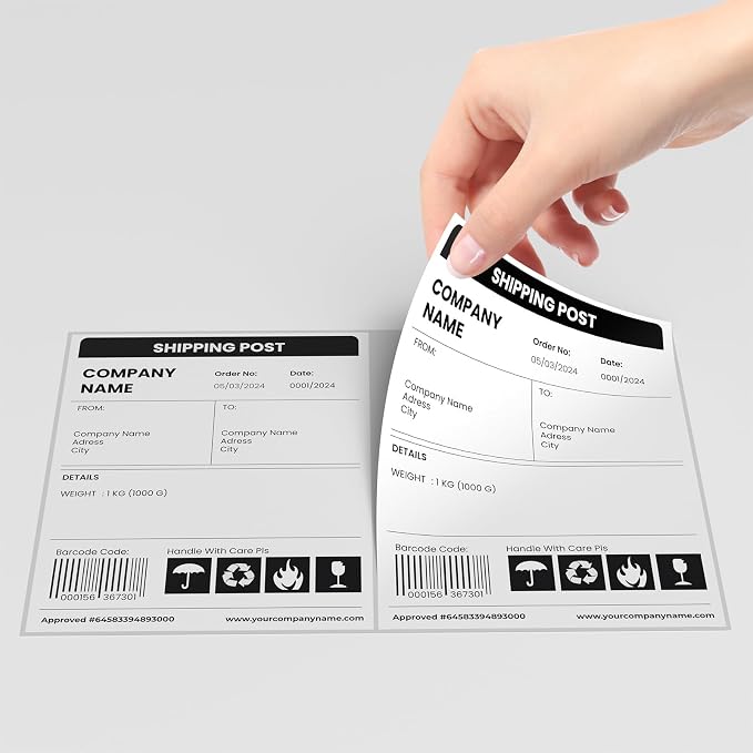 Half Sheet Shipping Labels,Self Adhesive Mailing Labels for Laser & Inkjet Printers,White 8.5x5.5 Half Page Label,500 Sheets