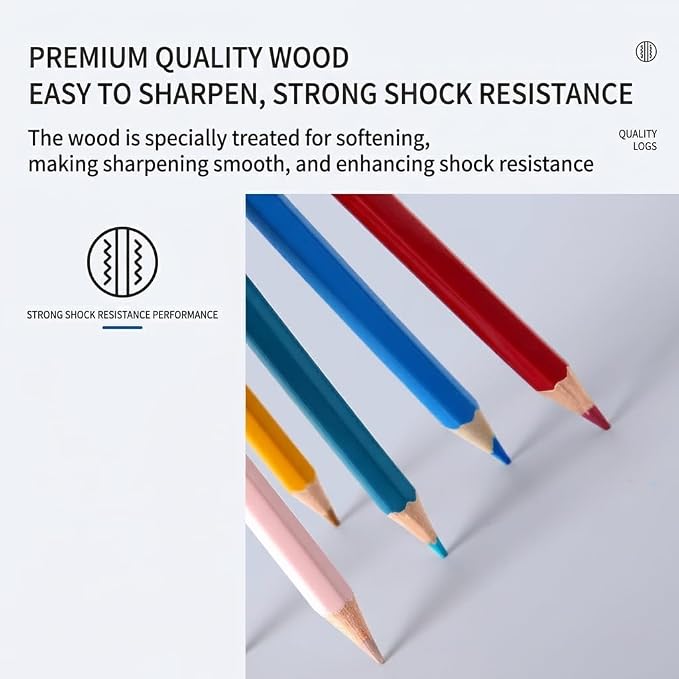 72-Color Professional Watercolor Pencils Set with Portable Carry Case - 3.0mm Soft Core Water Soluble Art Pencils - Blendable Art Supplies Kit for Artists, Students & Adult Coloring