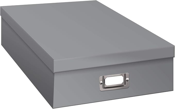 Jumbo Scrapbook Storage Box, Gray