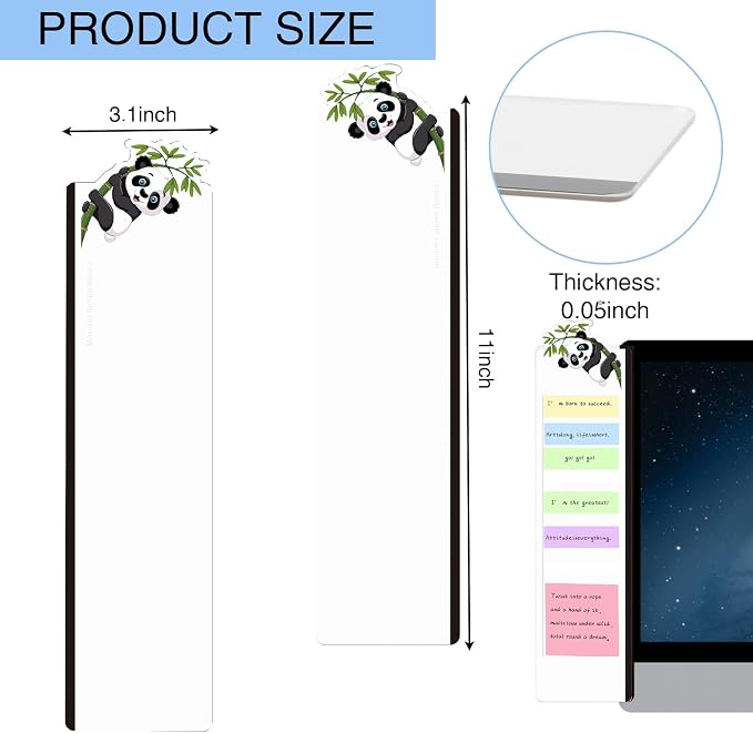 Office Desk Accessories 2pcs Multifunction Computer Monitor Memo Board - Transparent Computer Side Panel Memo Creative Monitor Side Panel Suitable for Office Home Desktop (Monitor Memo Board 15)