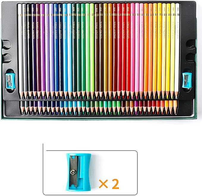 48 Colors Artist Colored Pencils Set for Adult Coloring Books, Soft Core, Professional Numbered Art Drawing Pencils for Sketching Shading Blending Crafting