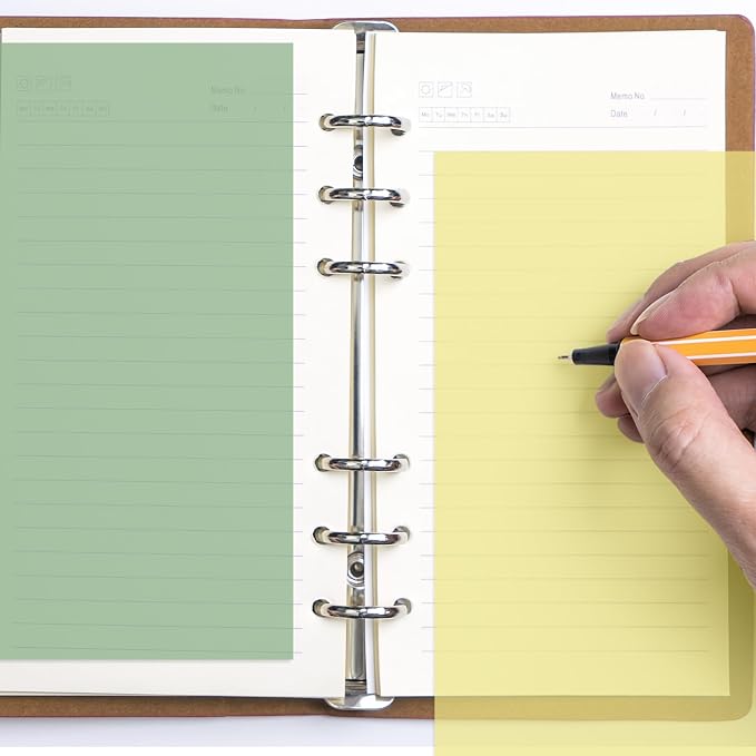 Yinder 4 x 6 Inch Transparent Sticky Notes Translucent Sticky Notes 180 Sheets Waterproof Clear Self Memo Pad See Through Back to School Bible Journaling Accessories Office School Supply(Macaron)