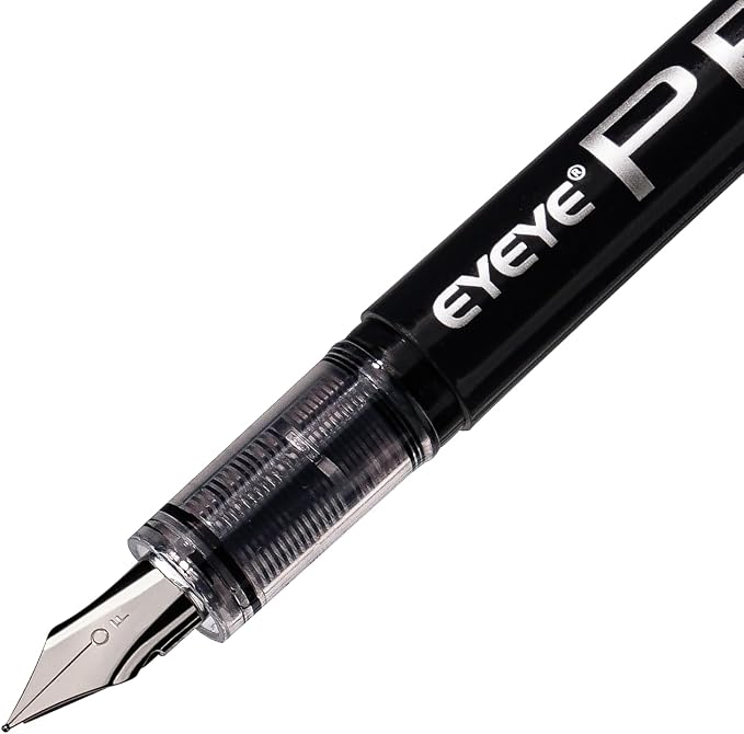 EYEYE Disposable Fountain Pens, 8 Pack Multicolor Fine Point Fountain Pens for Writing, Stainless Steel Nib, Smooth Writing for Journaling, Drafting, Sketching, Doodling & Gifts
