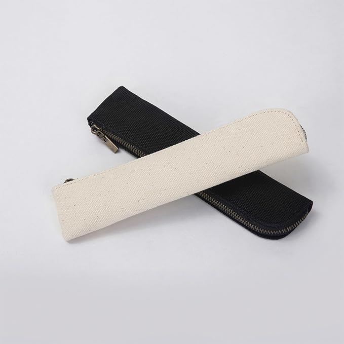 Slim Pencil Case Small Pencil Pouch Pen Case (Black/CV)