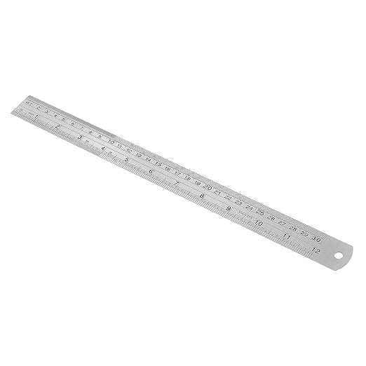 20 Pack 12 Inches Stainless Steel Ruler, Precision Metal Rulers, Straight Edge Ruler for Office, Woodworking, Engineering