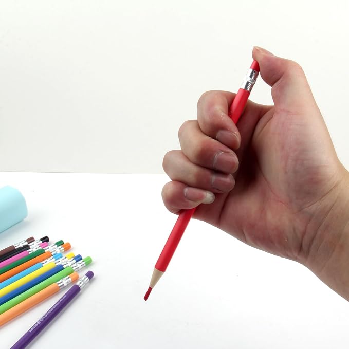 Colored Mechanical Pencil 2.6mm for Coloring and Drawing, Mechanical Colored Pencils,12pcs with extra 24pcs colored leads