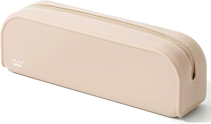 Mr. Pen- Silicone Pencil Case, Aesthetic Pencil Bag for Women, Makeup Pouch | Multifunctional Pouch for Stationery, Cosmetics and Electrical Goods Storage