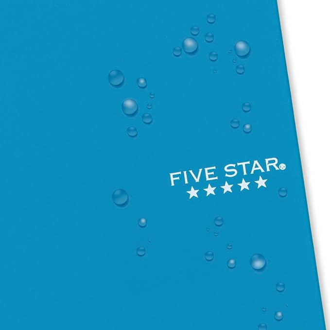 Five Star Spiral Notebook, 2 Subject, College Ruled, 9 1/2" x 6" 80 Sheets, Tidewater Blue (840029CG1-ECM) (Pack of 12)