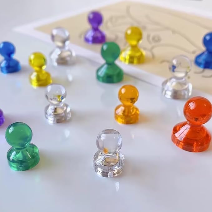 Strong Fridge Magnets, 80 Pack, 11 x 17 mm Multicolor, Heavy-Duty Magnetic Push Pins for Refrigerator, Whiteboard, Office, Classroom, Kitchen & Locker Decoration