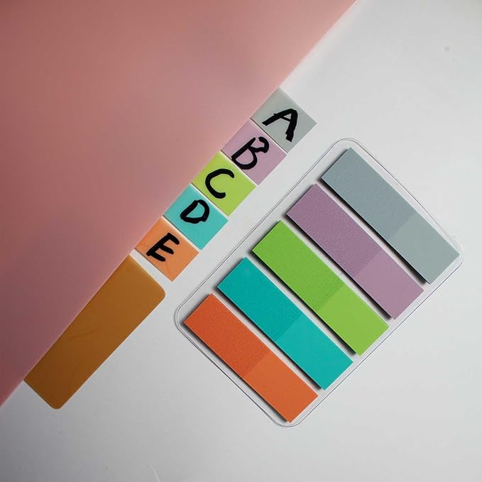 ELII 500 PCS Tabs 2 Inch Book Tabs Sticky Index Tabs,Page Marker | File Tabs,Self Adhesive, Labels for Notebooks,Repositionable, Tape Flags, Binders,File Folders,Smooth Writing,Page Tabs