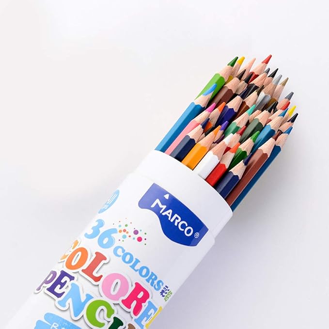 oily soft core smooth color pencil, 36 colors, smooth strokes