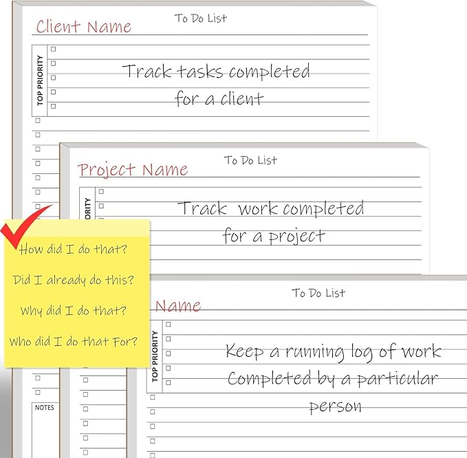 Life Charge To Do List Notepads for Work, Daily Checklist Planner Pads with Priority & Notes, Task Organizer & Productivity Planner, Multiple Sizes & Layouts
