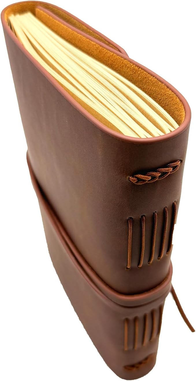 CooLeathor Dark Brown Notebook Journal - Leather Journaling for write A5 Size Diary 6.2x8.5 Inch,Notepad For Women,Man,Vintage,Gifts,Work,Traveler,Personal