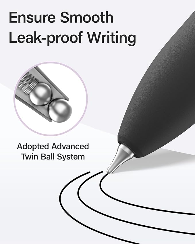 inkipen- 8 Pack Pens, Gel pens Black Ink, Fine Point(0.5mm),Quick-Drying Smooth Writing,School and Office Supplies(black white)
