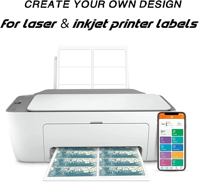 6 UP Labels, 4" x 3-1/3" Shipping Address Labels for Laser Inkjet Printer, Self Adhesive, Blank Mailing Sticker Paper (2000 Sheet=12000) | Mailing Labels, Self Adhesive White Sticker Paper, Blank Mailing Paper (2000 Sheet=12000 Labels)