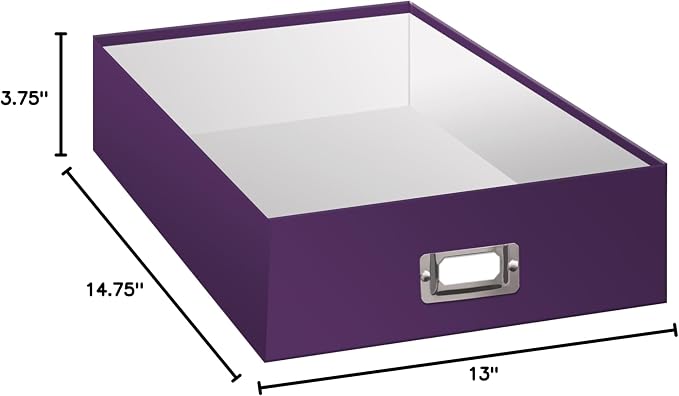 Pioneer Photo Albums OB-12S Bright Purple Storage Box 14.75 x 13 x 3.75 inch