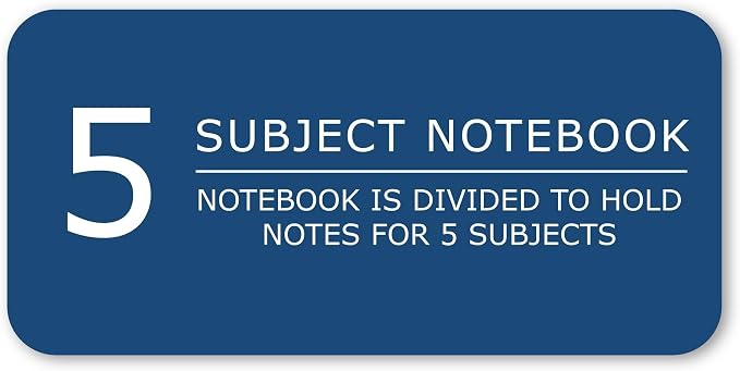 Roaring Spring Environotes Recycled Spiral Notebook, 5 Subject, 11" x 9", 160 Perforated Sheets, 20 lb Bio-Based Paper, College Ruled w/ Margin, Assorted Earthtone Covers, Double Pocket, 4 Dividers, Made in USA