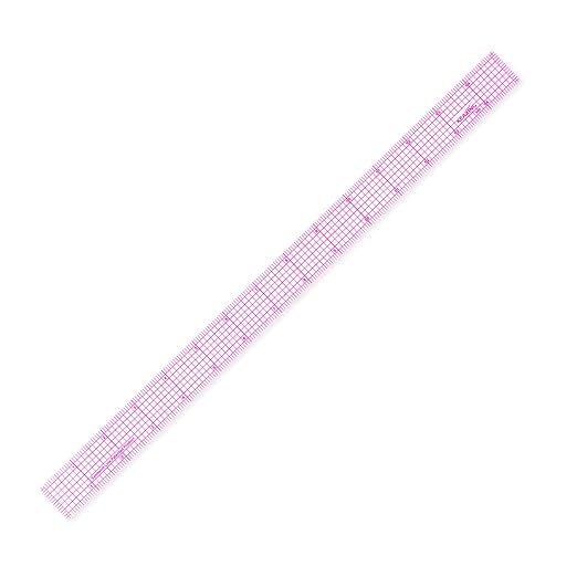 KEARING 1"x15" Clear Sewing Graph Ruler - PVC Plastic Pattern Grading Ruler | Flexible 1.2mm clear plastic 15" grid ruler for fashion design. Sandwich line markings never rub off for sewing