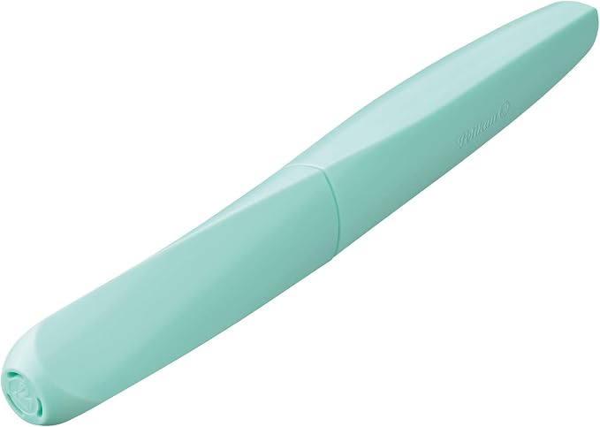 Pelikan Twist Fountain Pen with 1 Ink Cartridge, Medium Nib, Neon Mint, Boxed (814850)