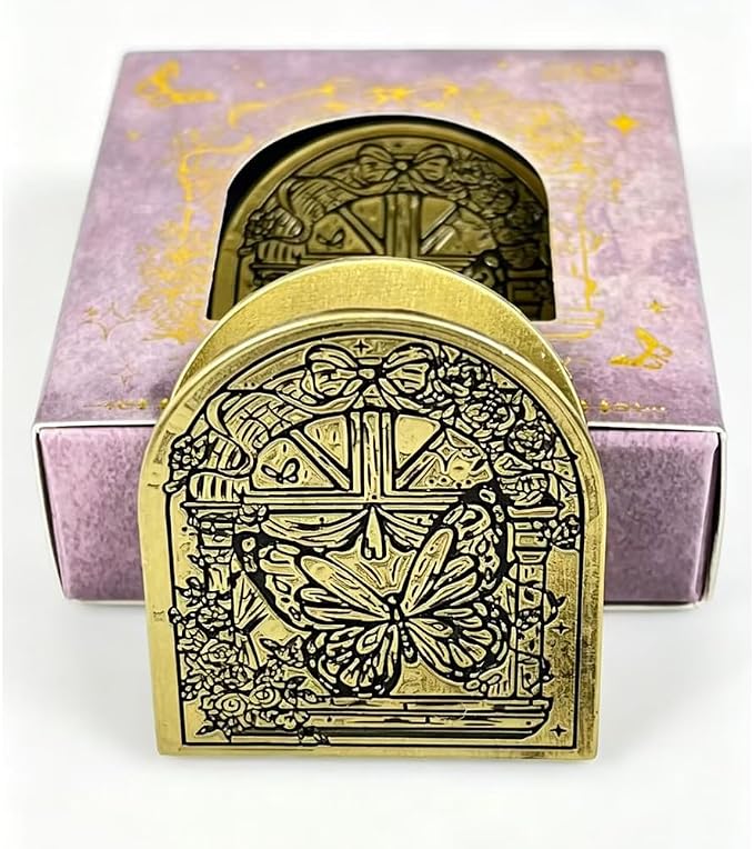 Vintage Flowers, Cats, Butterflies Metal Clip Decorative Binder Clip for Bullet Journal Junk Journal Collage Page Holder Art Journaling (dieshengqingyu)