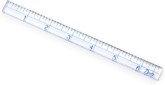 Dritz Super Seamer Ruler, 1/4" x 1/2" x 6-3/4", Clear