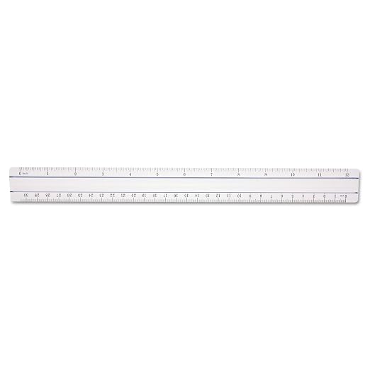 Westcott 15571 Clear Data Processing Magnifying Ruler, 12 Inch