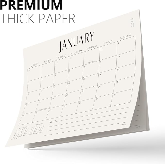 Jotsome Desk Calendar 2026 - 2027 with Desktop Mat, Desk Pad Calendar From July 2026 to December 2027 14x10.5 inch, Desk Blotter Calendar for Home Office and School, Easy Planning, Gift for the Holidays, Apricot