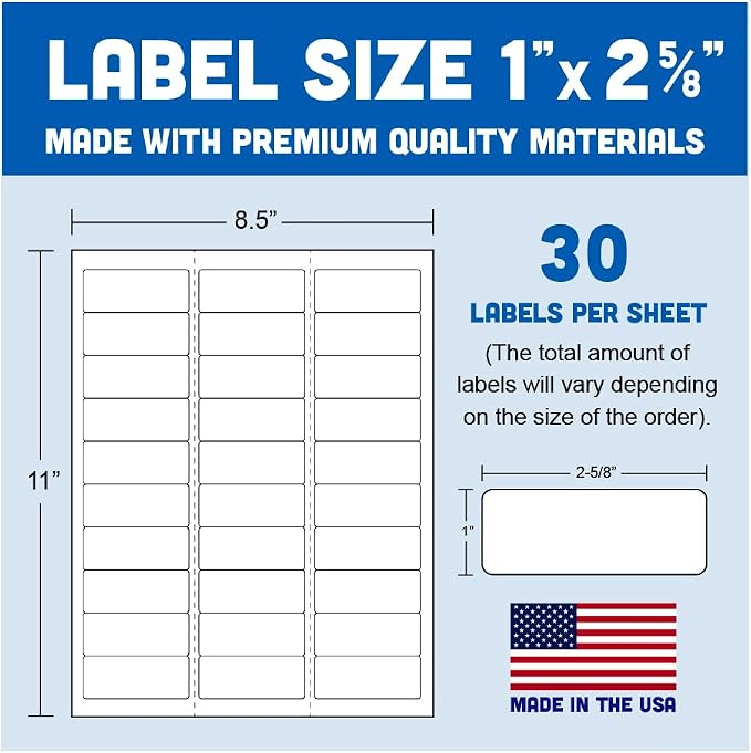 Personalized Return Address Labels - Elegant Flowers Designs - Self Adhesive Stickers (from 60 to1020 Labels), 2-5/8 x 1 inch Labels, in 8.5 x 11 inch Sheets.