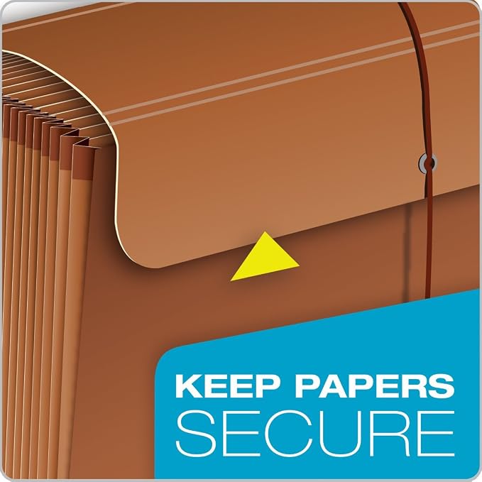 Globe Weis Globe-Weis/Pendaflex Heavy Duty 31-Pocket Expanding File with Flap, 1-31 Index, Letter Size, Brown, (R117DLHD) (Pack of 5)