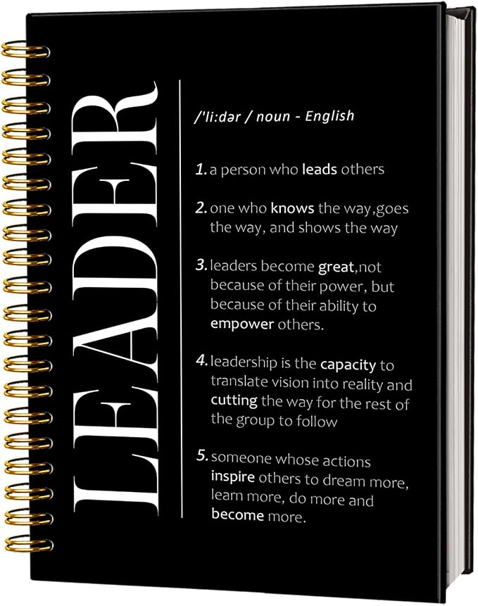 Leadership Gift Notebook for Work, Employee Appreciation Gifts, Thank You Gift for Leader Mentor Boss Supervisor, Notebook for Women Men, Hardcover Spiral Journal 5.5 x 8.3 Inch