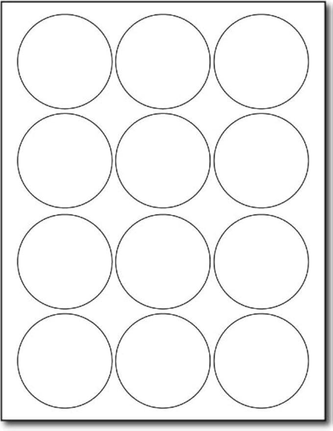White Glossy Round Labels 2 1/2" Product Sticker Seals - 120 Labels | Printable Photo Glossy Labels With Permanent Adhesive For Product Labeling, Packaging, Branding, Stickers, And Seals
