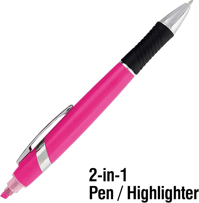 SyPen Highlighter with Ballpoint Pen Combo, Comes in an array of bright colors, 10 pack
