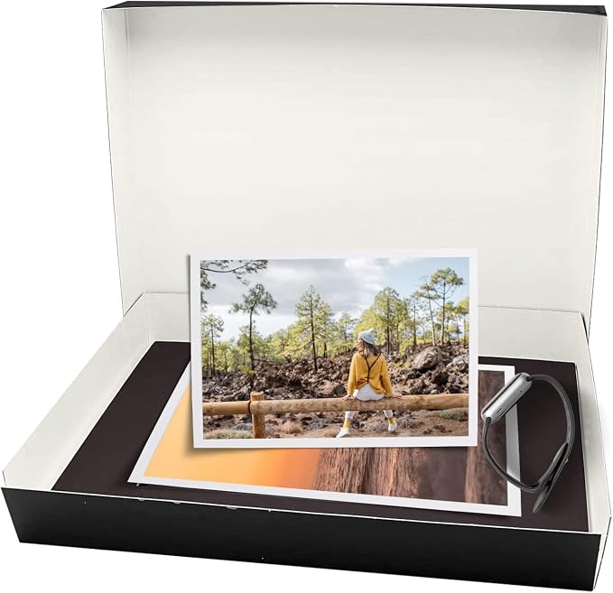 Lineco Museum Archival Storage Box, Drop Front, 16.75x20.75x3 in, Black | Acid-Free with Metal Edge, Preserves Picture Longevity, Organize Photos, Newspapers, Prints, Documents, Crafts, DIY