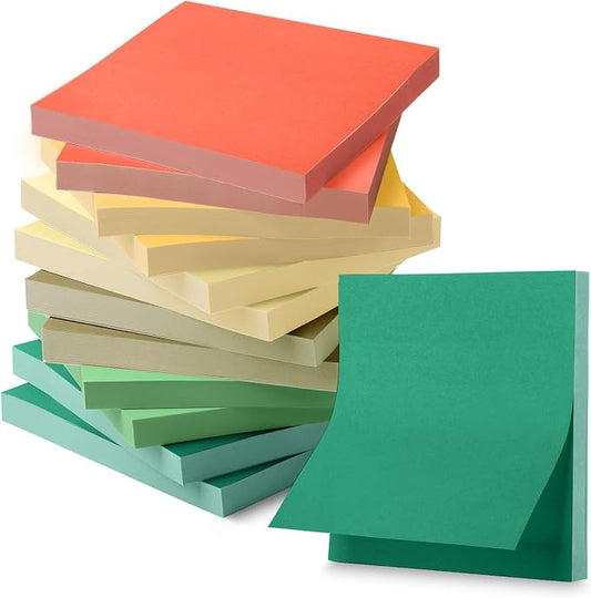 Mr. Pen- Sticky Notes, 3"x3", 12 Pads, 600 Sheets, Retro Colors | Sticky Notes Bulk, Self-Stick Note Pads, Perfect for Office, School, Home, Study & Organization