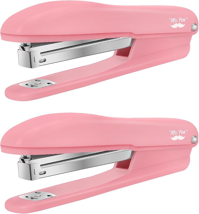 Mr. Pen- Office Stapler with Staples, 2 Pack, 200 Staples 1/4" | 20 Sheet Capacity, Desktop Stapler for Students, Office Supplies, Ergonomic Design for Comfortable Use, Jam-Free