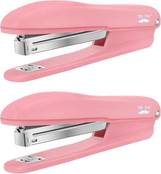 Mr. Pen- Office Stapler with Staples, 2 Pack, 200 Staples 1/4" | 20 Sheet Capacity, Desktop Stapler for Students, Office Supplies, Ergonomic Design for Comfortable Use, Jam-Free