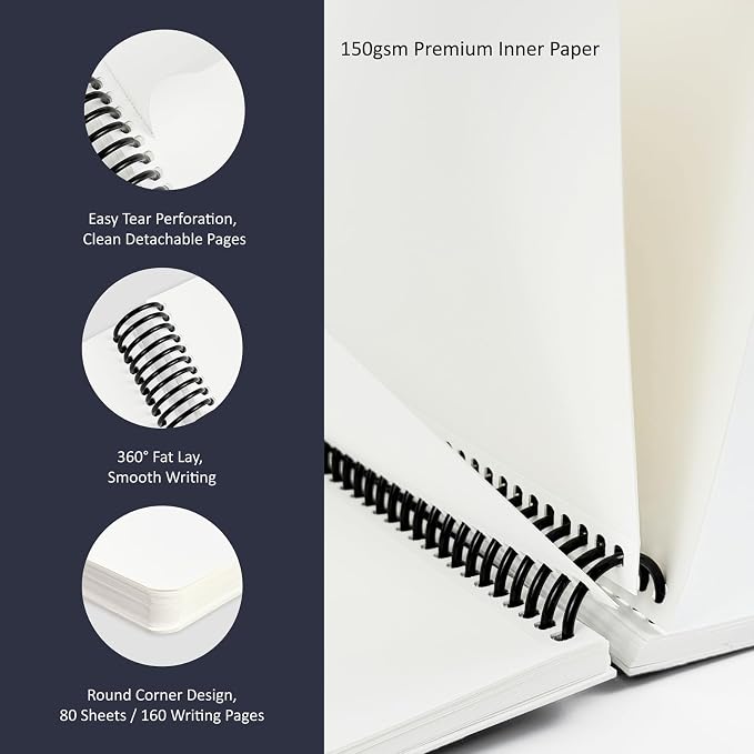 Hardcover Sketchbook,7.2"x8.3"Spiral Bound Drawing Pad, Wildfloral Tapestry | 150gsm(92lb)Acid-Free Thick Paper,Blank Art Journal for Adults,Artists&Beginners,Ideal for Sketching,Doodling and Mixed Media