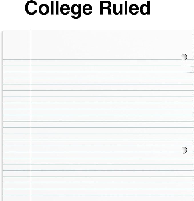 STAPLES Premium 1‑Subject Notebook, 8.5” x 11”, College Ruled, 100 Sheets, Purple, 3‑Pack