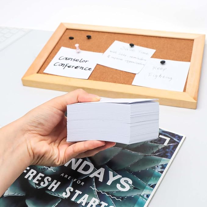 Non Sticky Blank Notes Cube 500 Sheets 3.35x3.35 Inch White Memo Note Loose Paper Cubes for Taking Reminders Home Office Writing Supplies