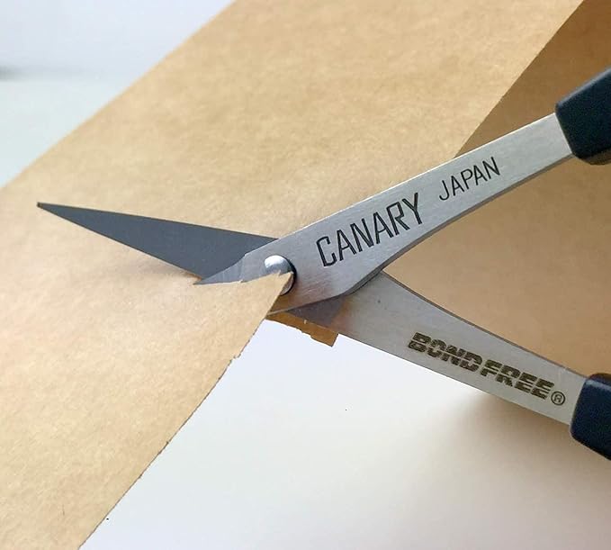 CANARY Japanese Mini Craft Scissors 4" [Extra Non-Stick], Small Detail Scissors for Paper Crafting, Fabric Cutting, Art Crafts, Made in JAPAN