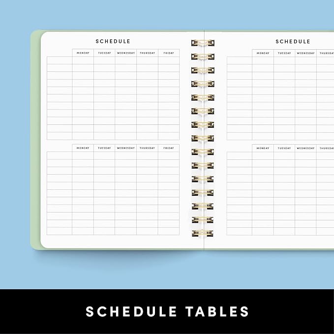 PAPERAGE Academic Planner, Weekly & Monthly Planner & Calendar, 12-Months, July 2026 - June 2027, (7" x 8"), School & Student Planning Agenda with Tabs, Bonus Pages & Inner Pocket, Dark Green
