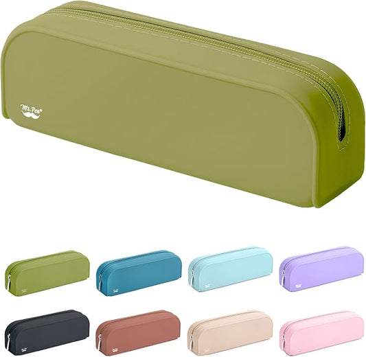 Mr. Pen- Silicone Pencil Case, Aesthetic Pencil Bag for Women, Makeup Pouch | Multifunctional Pouch for Stationery, Cosmetics and Electrical Goods Storage