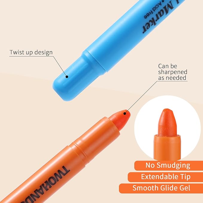 TWOHANDS Bible Highlighters No Bleed 8 Assorted Colors,Gel Highlighters Marker Pens for Bible Study Journaling 21403